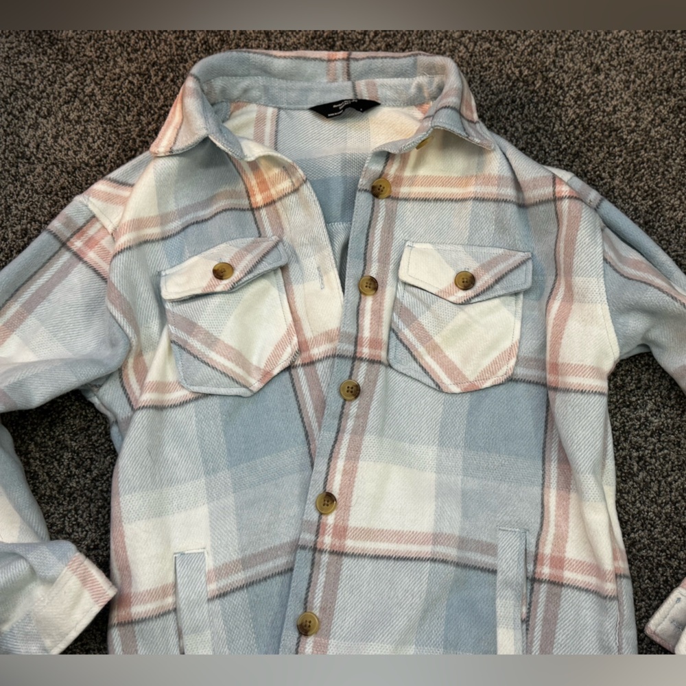Members Mark Pastel Plaid Shacket